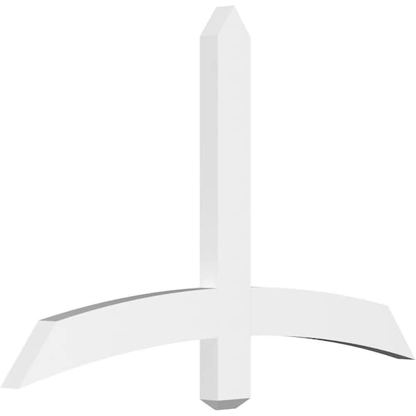 Ekena Millwork Bellingham Architectural Grade PVC Gable Bracket, 48"W x 30"H x 2"D x 4"F, 15/12 Pitch GBP048X30X0204BEL00 - main